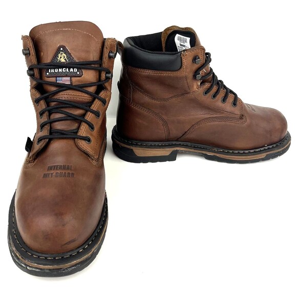 ROCKY Ironclad USA Made Steel Toe MET Guard Waterproof Boots RKK0362 Mens 9.5M - Picture 8 of 13